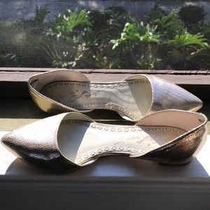 Alice & Olivia Hillary D’orsay gold metallic flats